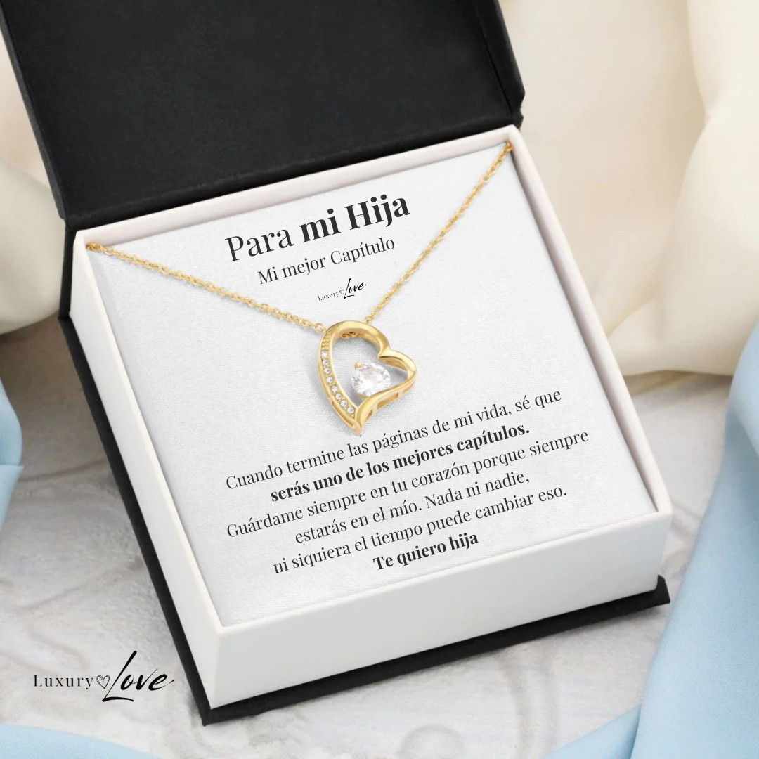Collar Amor-Eterno™ Dorado para Mi Hija (con carta especial)