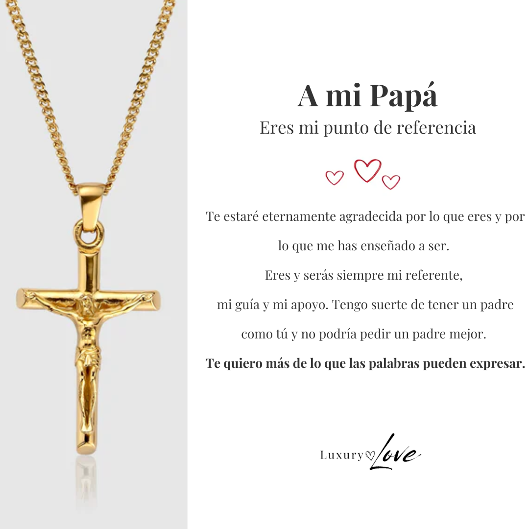 Collar Cruz® para mi Padre (con carta dedicada a escoger)