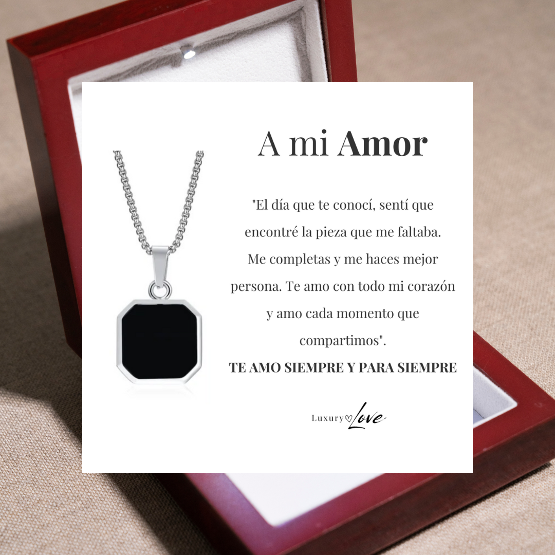 REGALO PARA MI HOMBRE (escoge collar y nota + Caja con Luz)