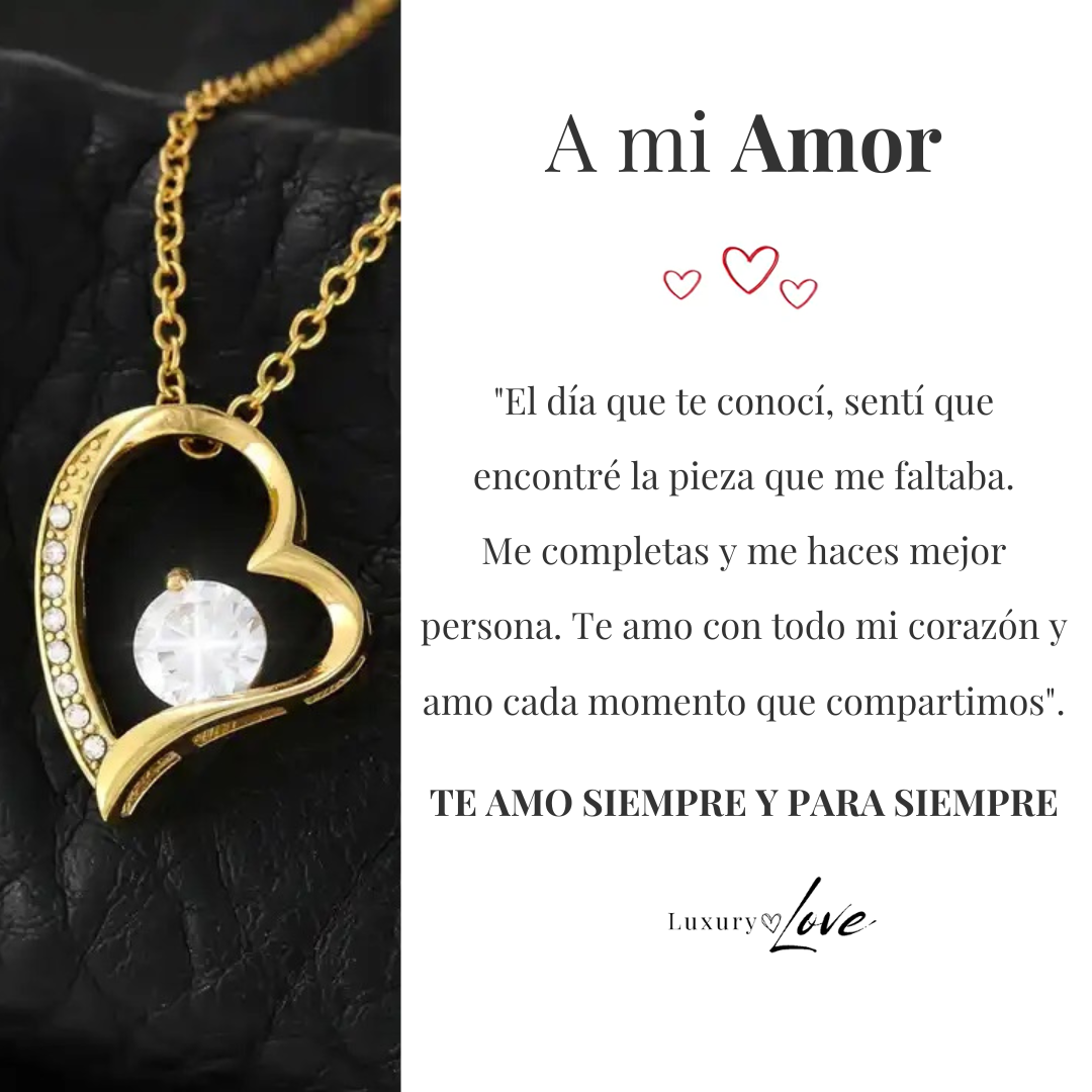 Collar Amor-Eterno™ Dorado para mi Amor (con carta especial)