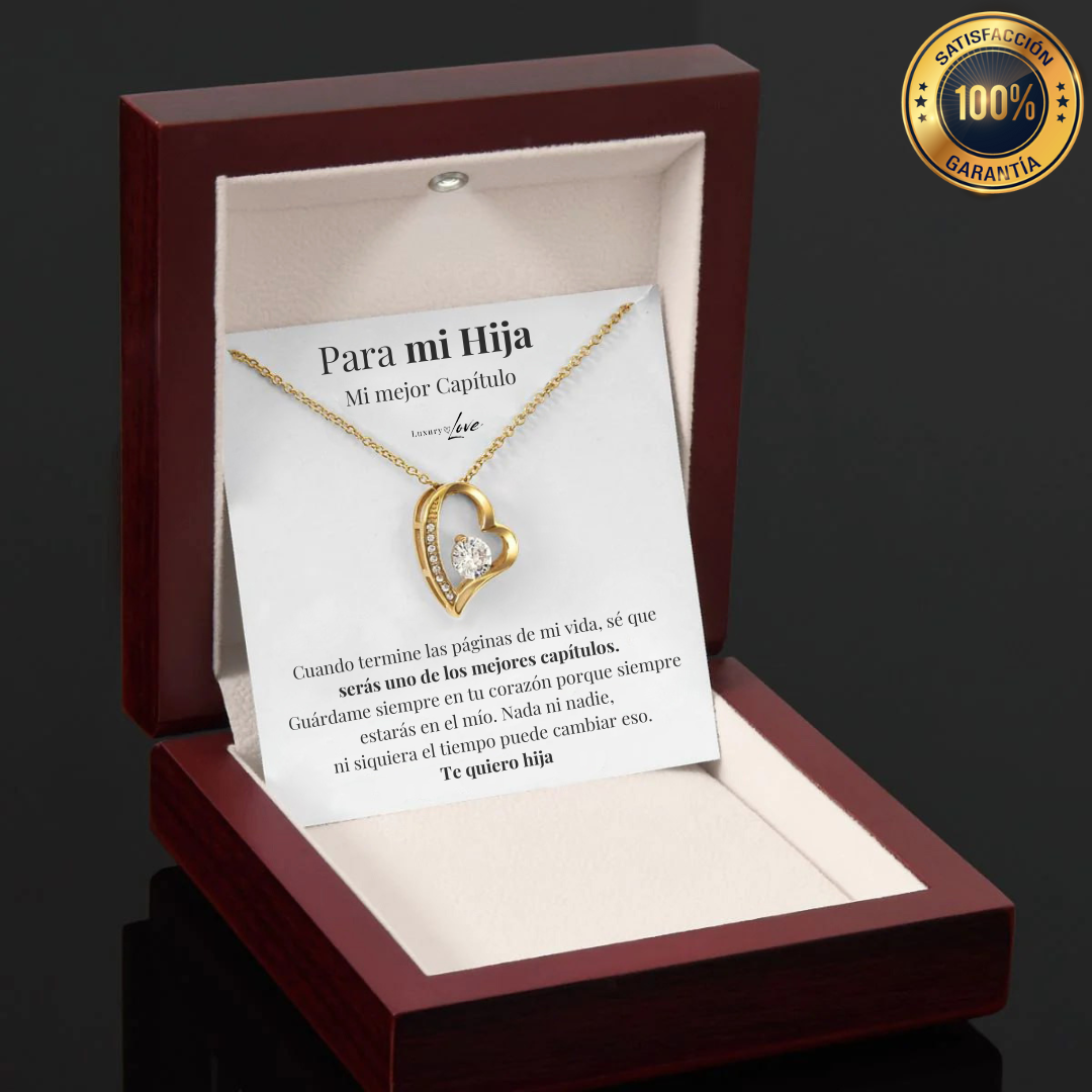 Collar Amor-Eterno™ Dorado para Mi Hija (con carta especial)
