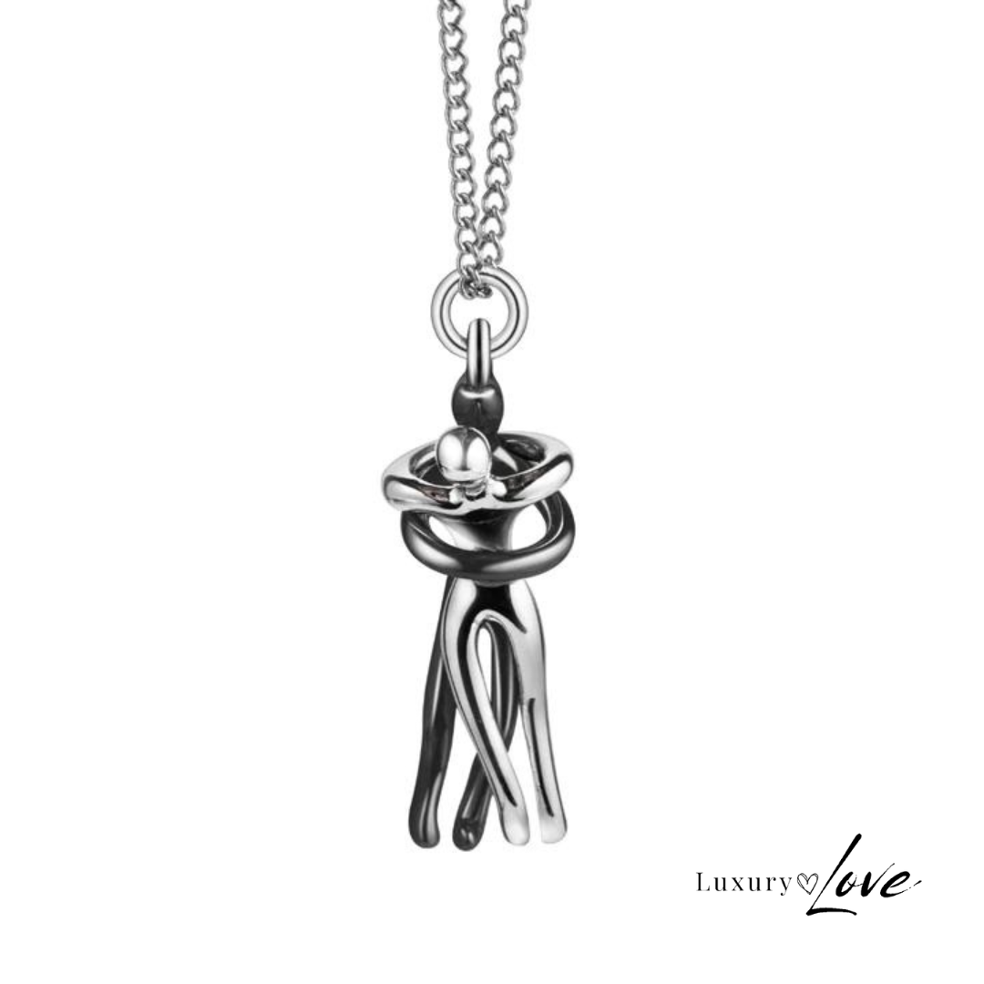 Collar Abrazo-Eterno® para mi Amor (con Nota especial y Caja de madera con luz)