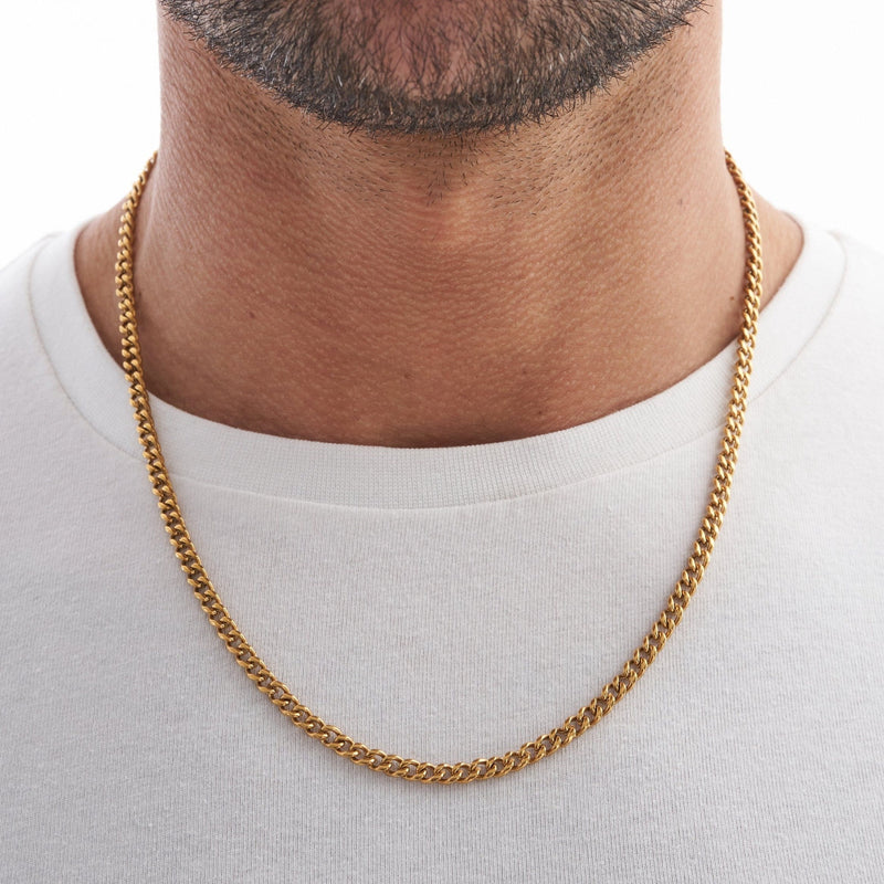 Collar Cuban Style® Dorado para mi Hijo (con carta dedicada y Caja con Luz)