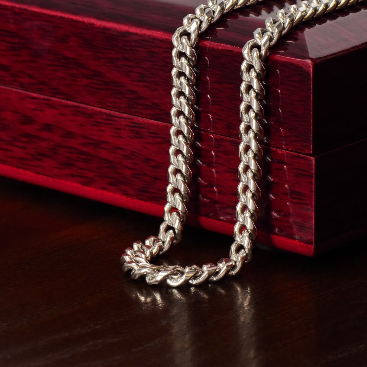 Collar Cuban Style® Plateado para mi Padre (con carta dedicada a escoger)