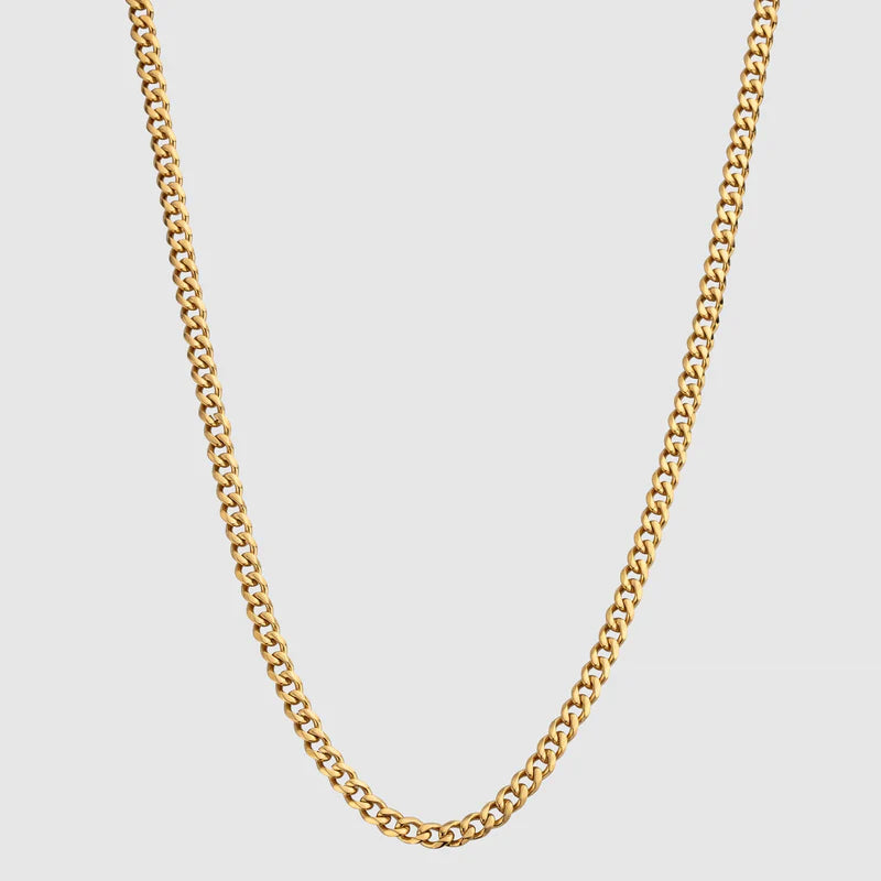 Collar Cuban Style® Dorado para mi Hombre (con carta dedicada y Caja con Luz)