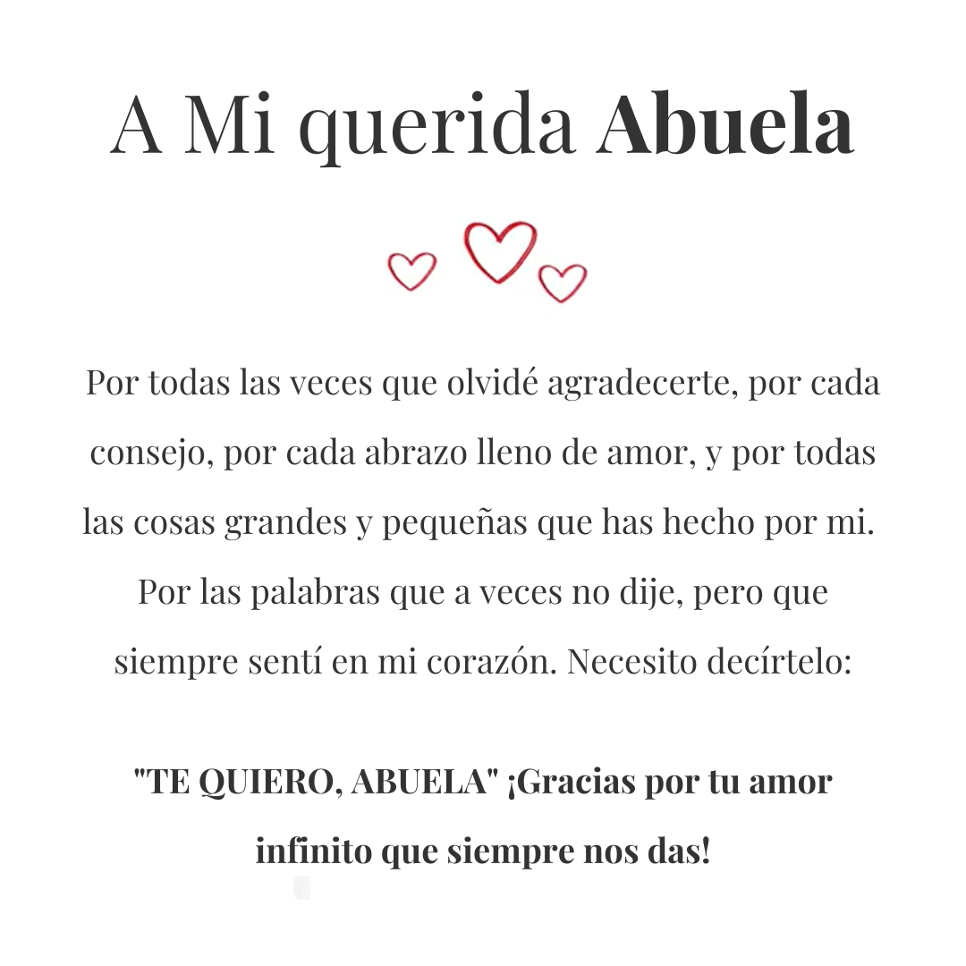 Regalo para mi Abuela (con nota especial)