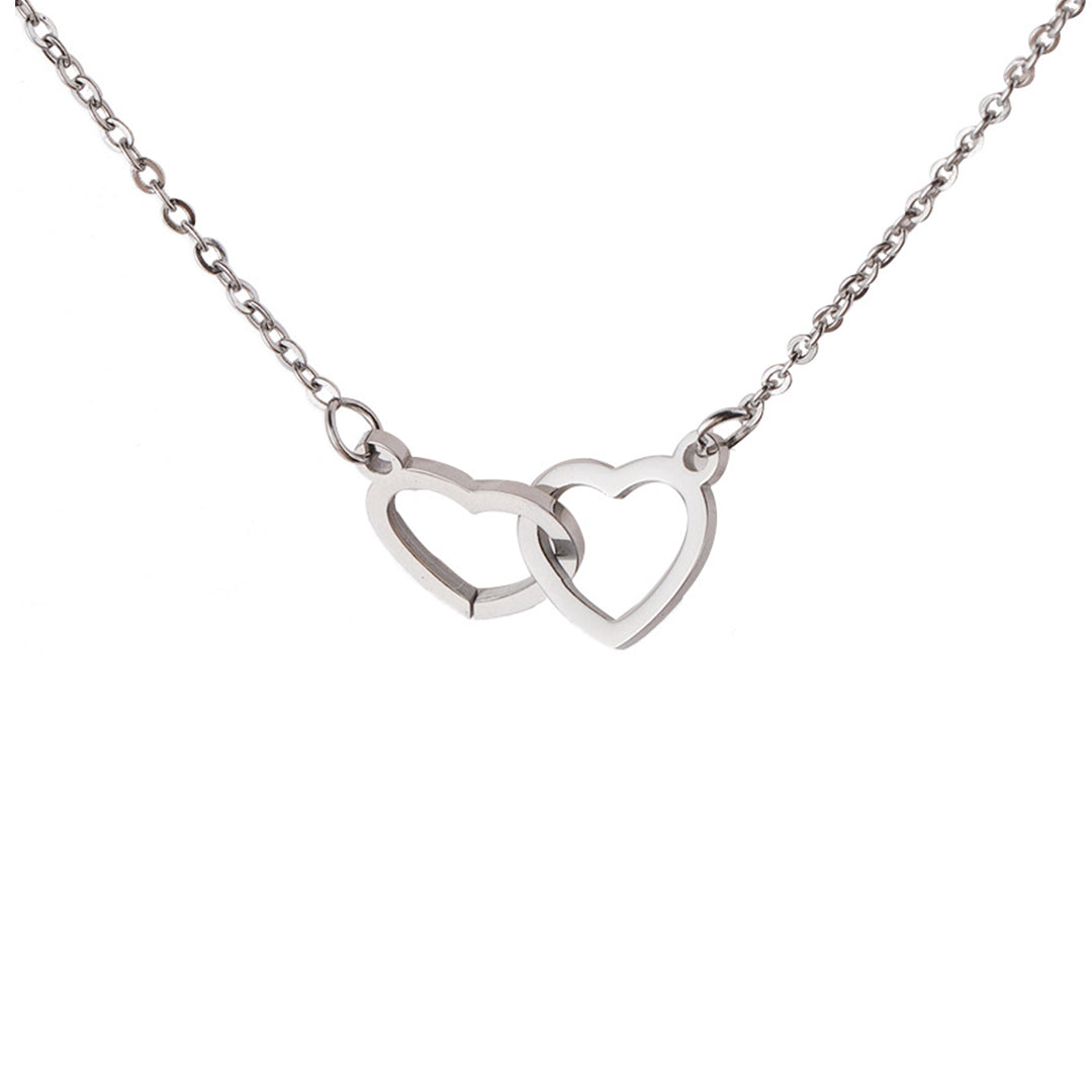Regalo para mi Hija - Collar Corazón con caja de regalo con osito y rosa real