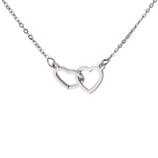 Regalo para mi Hija - Collar Corazón con caja de regalo con osito y rosa real